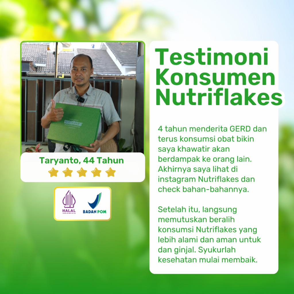 

Nutriflakes Sereal Umbi Garut Asam Lambung Original 3 Box
