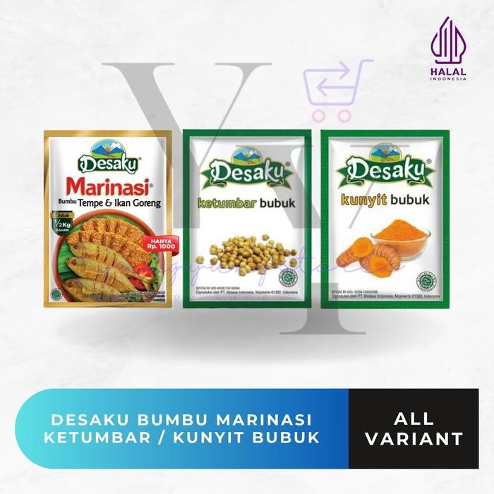 

Terlaris [Renceng] Desaku Ketumbar / Kunyit Bubuk / Bumbu Marinasi Ikan Tempe