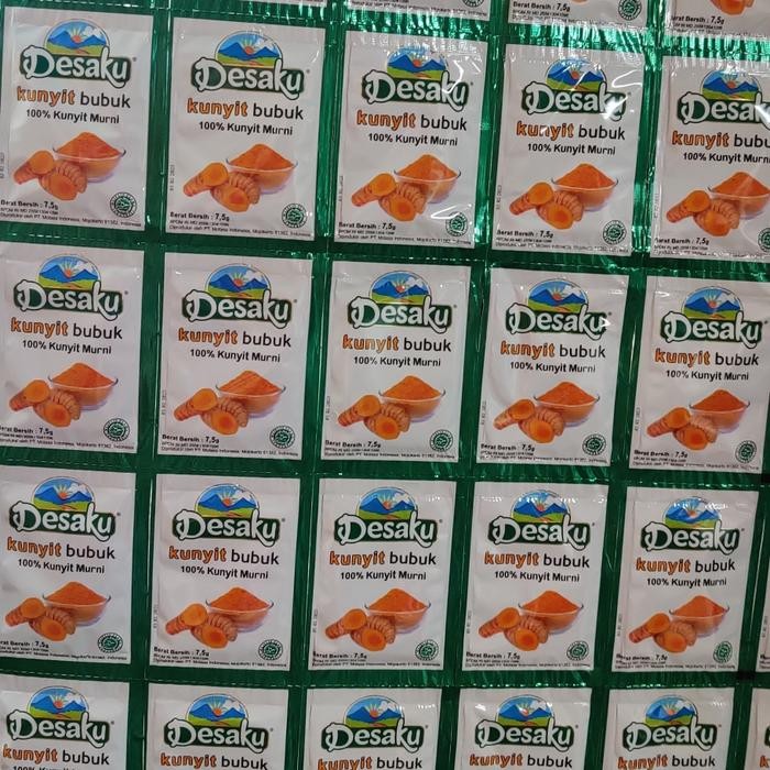

Terlaris Desaku Kunyit Bubuk Sachet Bumbu Isi 12Pcs Renceng 7.5Gr