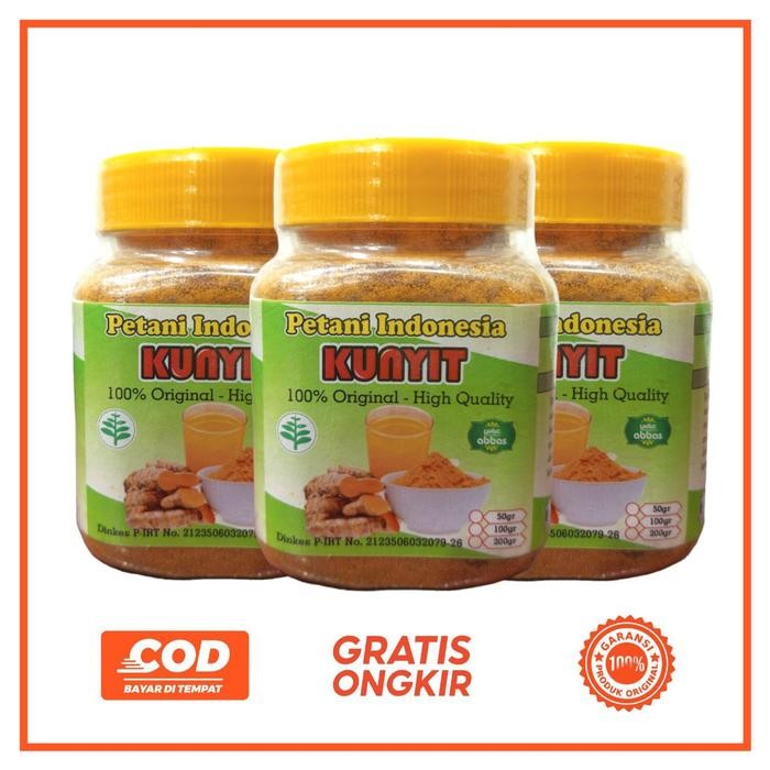 

Terlaris Kunyit Kuning Bubuk Original Organik 100Gram Asli 100% Original