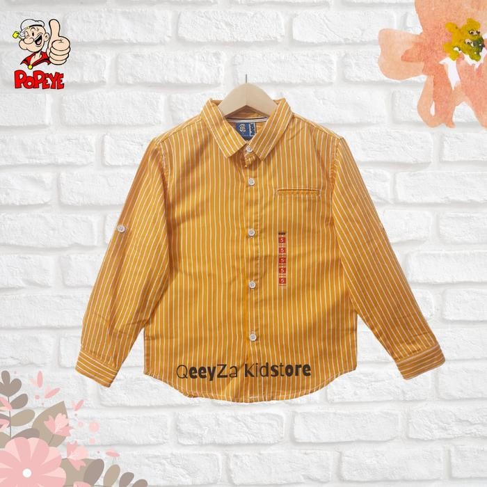 

Terlaris Kemeja Lengan Panjang Anak Laki Laki Salur Kuning Kunyit By Popeye