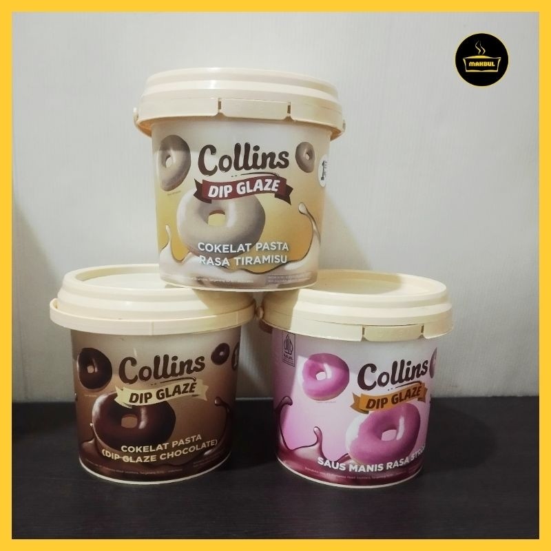 

Collins Dip Glaze Tiramisu, Cokelat Pasta, Stroberi 1000gr