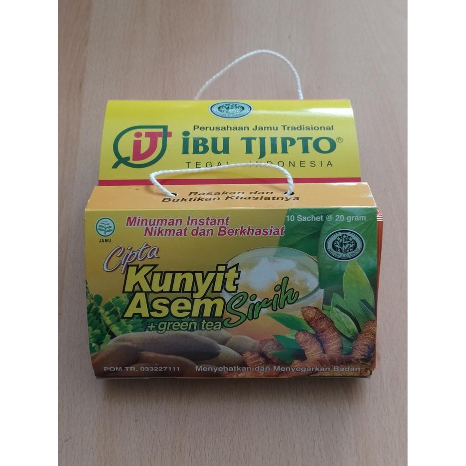 

Terlaris Cipta Kunyit Asem + Green Tea Sirih ( Isi 10 ) Jamu Ibu Tjipto