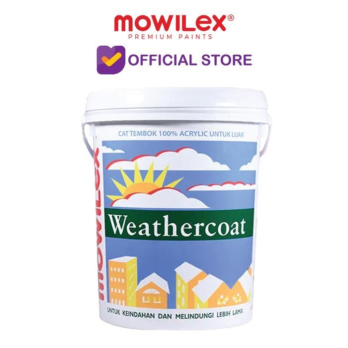 JTTOP" CAT TEMBOK LUAR MOWILEX WEATHERCOAT 1501 PUTIH / WARNA LAINYA 20L PAIL