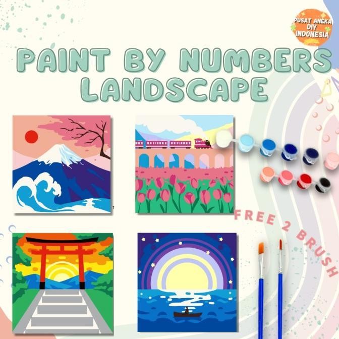 

Terbaru Diy Paint By Numbers Kit 1 Set Number Canvas Board Kanvas Alat Lukis 20X20 With Frame