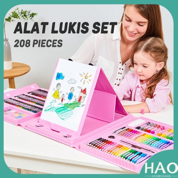 

ready Alat Lukis Set 208 Pcs Alat Menggambar Melukis Anak-anak Art