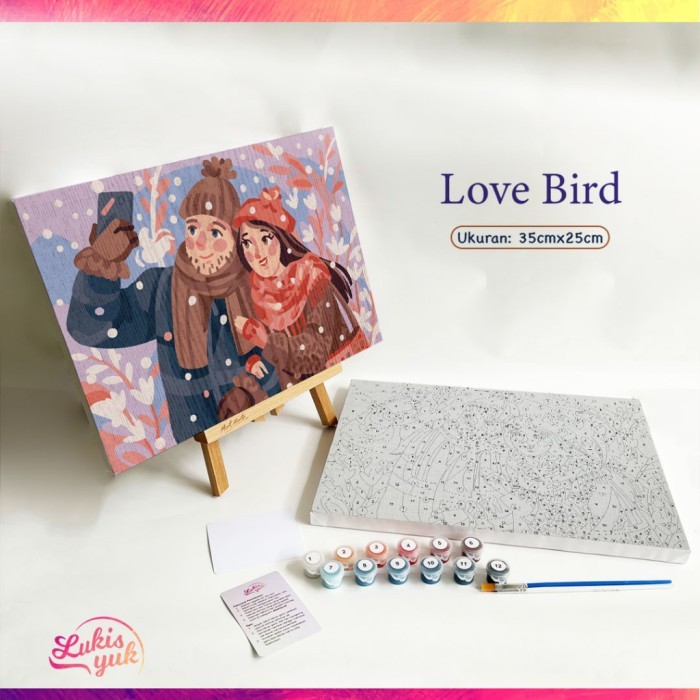 

Love Bird - Paint by Numbers Kit - Painting Kit - 35x25cm - by LukisYuk paint by number painting by