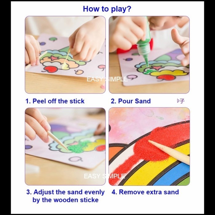 

[ripani] MAINAN EDUKATIF PAINTING ALAT LUKIS MEWARNAI GAMBAR PASIR WARNA ANAK