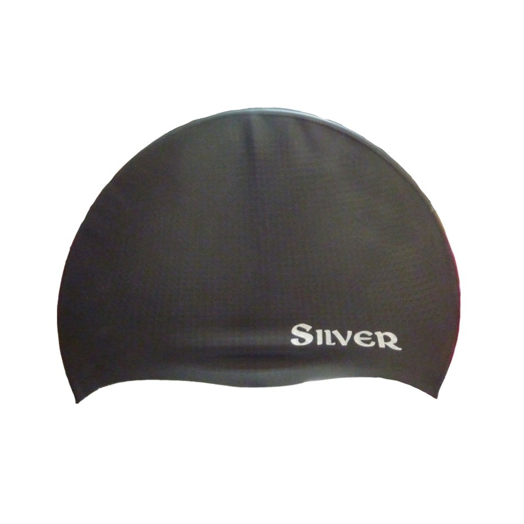 SILVER Topi Renang Dewasa Silicone Adult Swim Cap - 17008.001