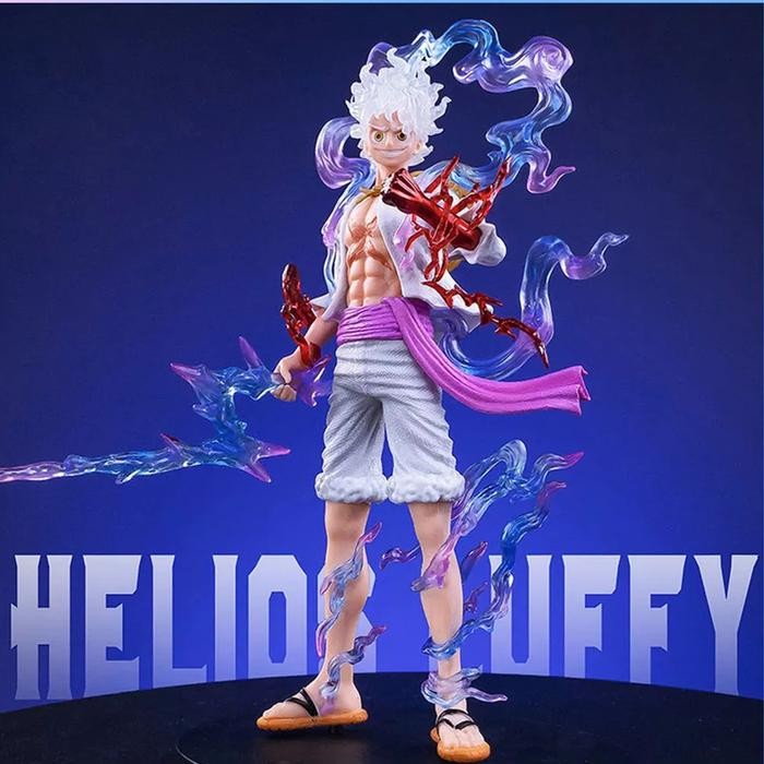 ASLI Action Figure Anime One Piece New Luffy Gear 5 with Effect