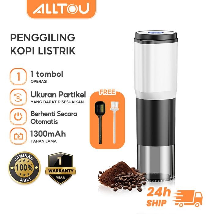 

Terlaris Alltou Penggiling Kopi 1300Mah Otomatis Coffee Grinder Mesin - Listrik