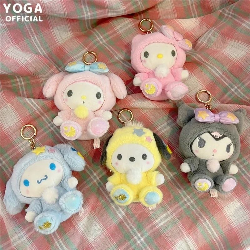 Flowpartt Ganci Sanrio Ganci Boneka Sanrio Gantung Kunci Boneka Sanrio