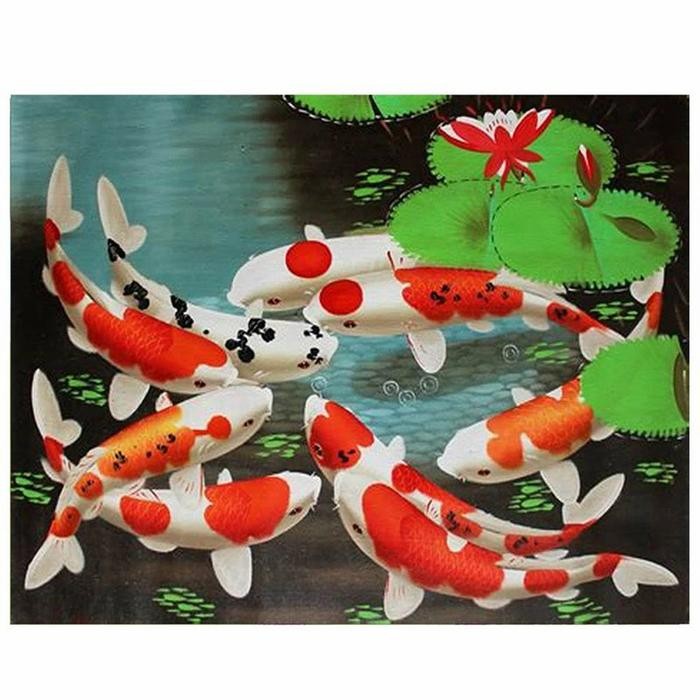 JTTOP" DIAMOND PAINTING FULL DIAMOND KOI CROSS STITCH KITS EMBROIDERY HOME