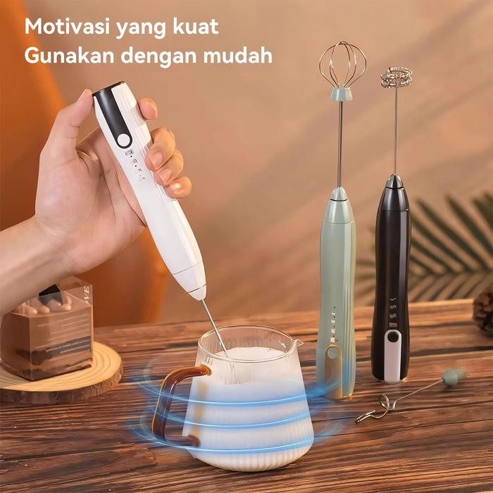 

Terlaris Skylumba 2In1 Pembuih Susu Kopi Electric Mixer Hand Mixer Portable Usb 4Watt Blender Milk