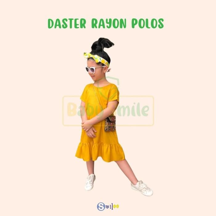 

Terlaris Daster Rayon Anak Perempuan Polos Junior Warna Kunyit Bayi Size 2-10Thn Bahan Katun