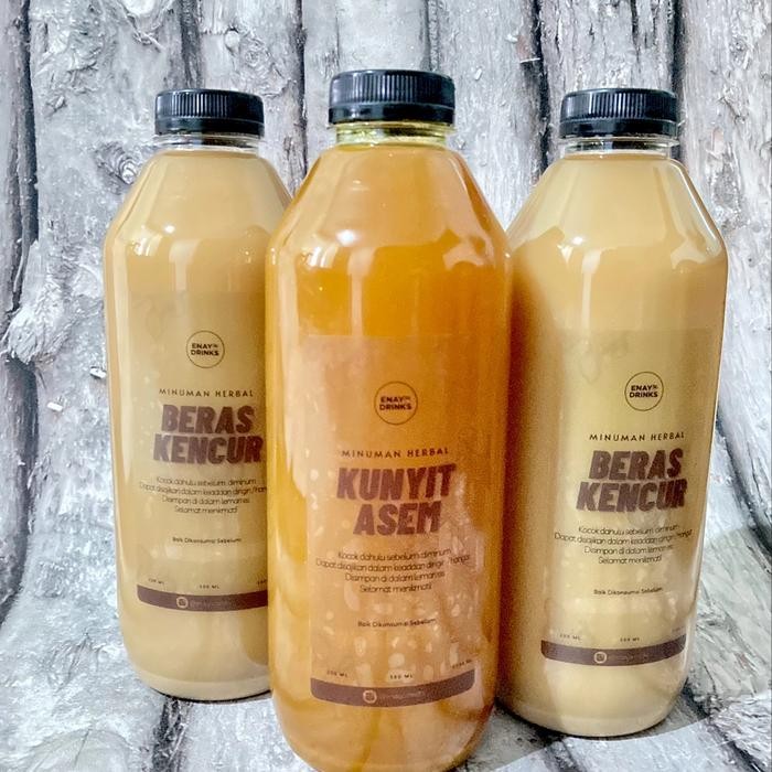 

Terlaris Jamu Empon Empon / Beras Kencur / Kunyit Asem/ Jahe 1000Ml Enayo