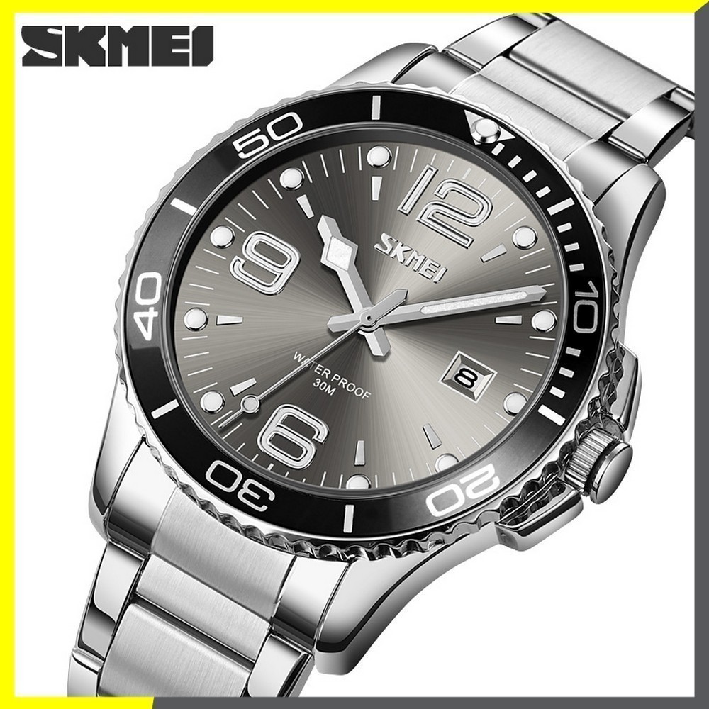 Momento Shop | Jam Tangan Pria Model Rantai Keren SKMEI 9278 Original