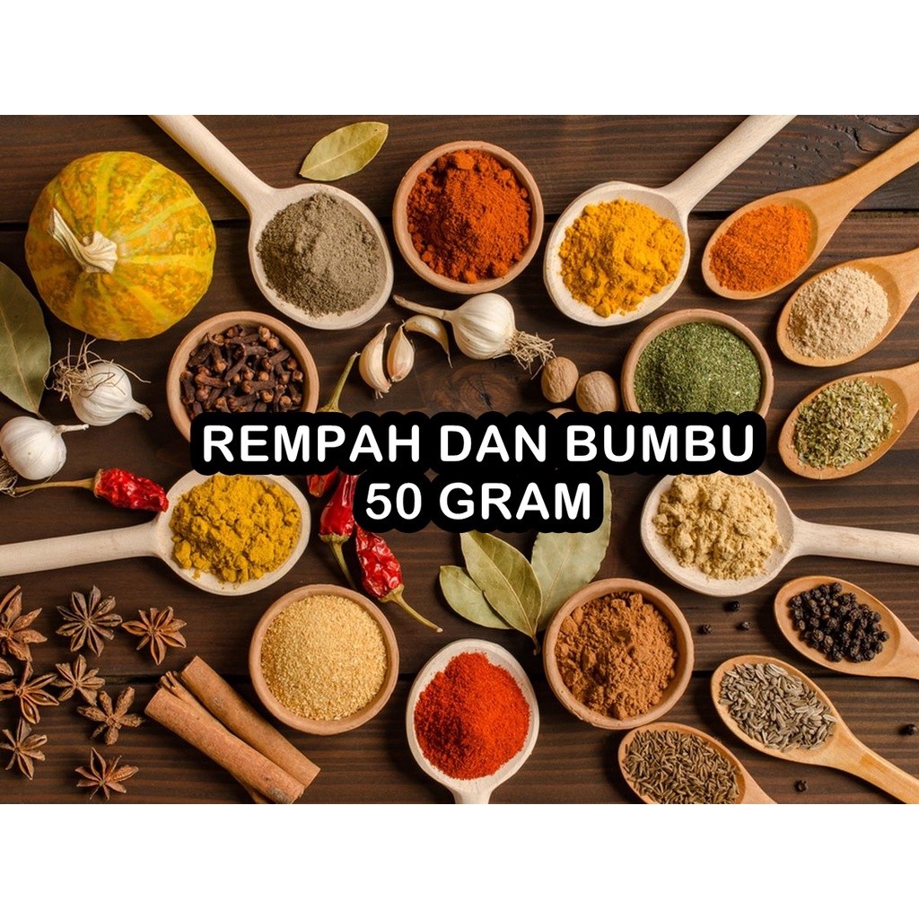 

TERMURAH!! ANEKA REMPAH DAN BUMBU ASLI (UTUH 50 Gram)