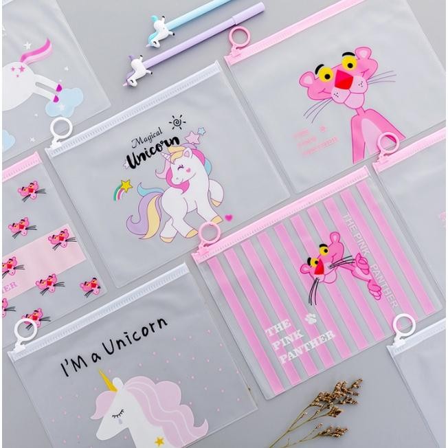 

BISA COD S523 Unicorn / Tempat Pensil / Tempat Pensil Zipper Bag / Wadah Pensil Resleting Pink Atk
