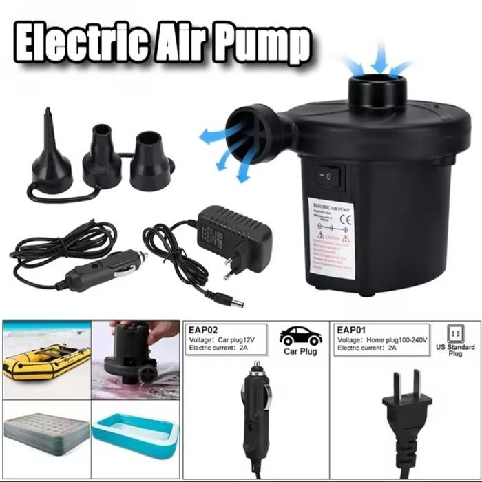 Pompa Listrik Kompresor Mini Kasur Angin,Pelampung Renang