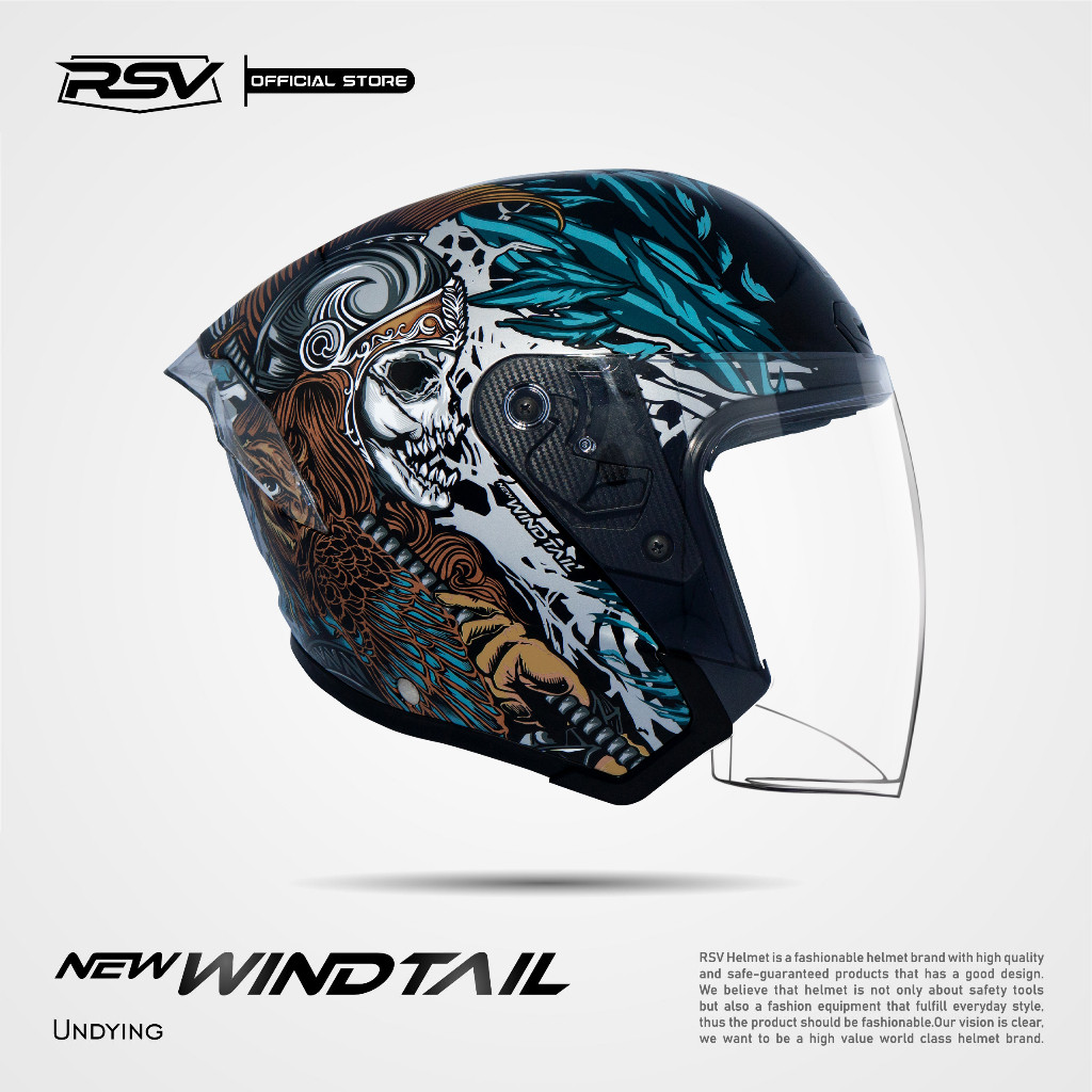 Helm Half Face RSV NEW WINDTAIL ALL MOTIF - Uni RSV Helmets