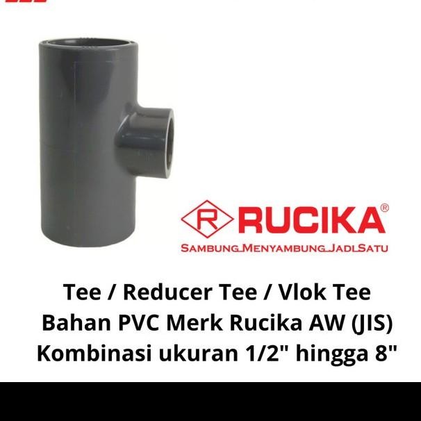 Ready Verlop Vlok Tee T 5" x 4" inch PVC Rucika AW
