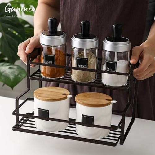 Guninco Rak Serbaguna Rak Bumbu Dapur Rak Kamar Mandi Tempat Bumbu
