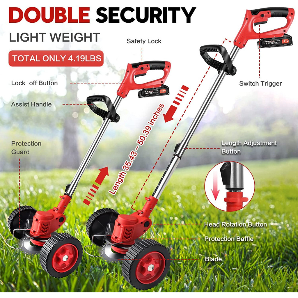 CODMesin potong rumput batrai Mesin pemotong rumput Mesin potong rumput listrik Pemotong