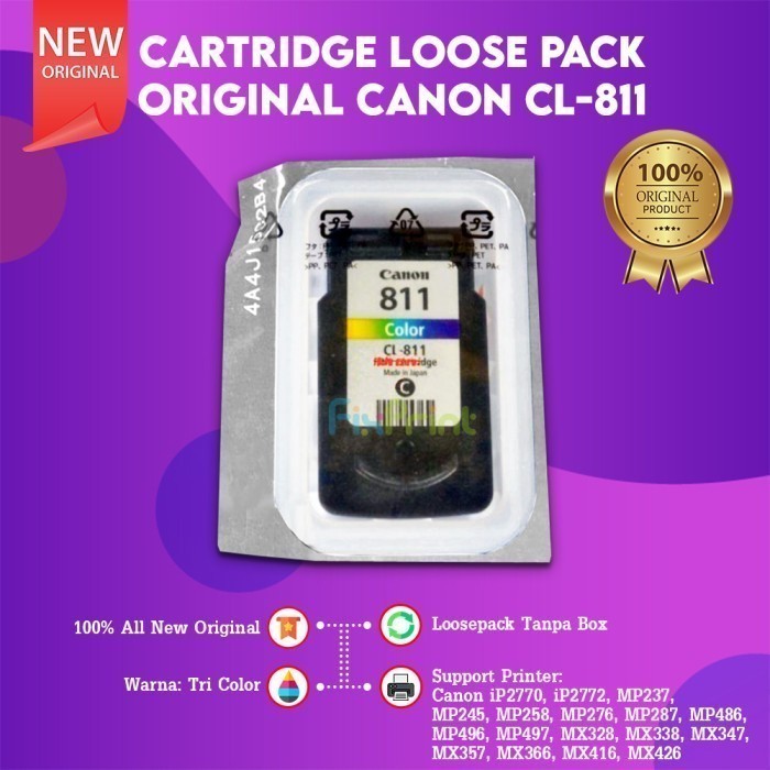 FixPrint Cartridge Tinta Canon CL811 Printer MP287 MP486 MP496 MP497Tinta Print Printer ip2770 810