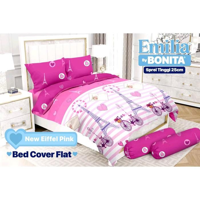EMILIA BY BONITA -Bedcover set ukuran 160x200 tinggi 25cm motif terlaris