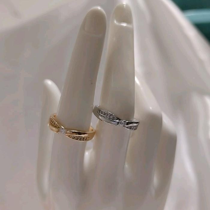 JTTOP" CINCIN KAWIN CANTIK - CINCIN KAWIN TITANIUM - CINCIN TITANIUM LAPIS EMAS