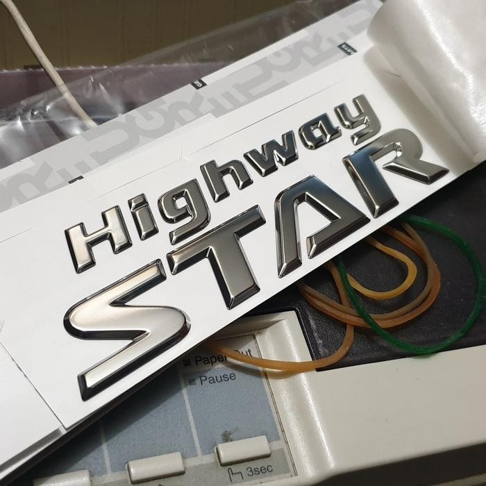 Emblem bagasi " HIGHWAY STAR " HWS Livina HWS Serena HWS