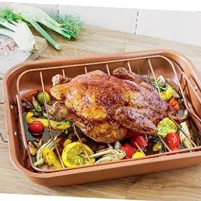 Promo Terbaru Roasting Grill Wadah Tempat Panggang Pan Loyang Panggangan Ayam Daging Zuk104