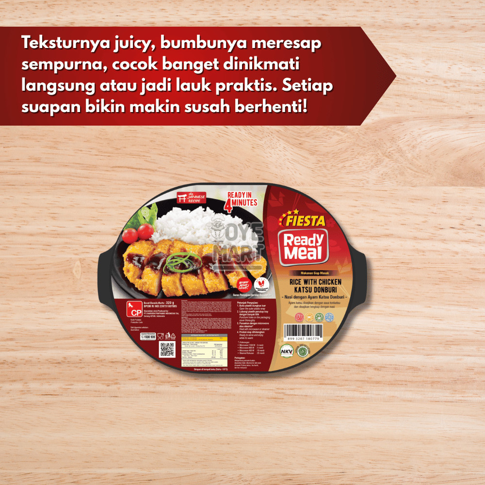 

Konter Makanan Fiesta Meal Rice With Chicken Katsu Donburi 320Gr / Nasi Dengan Ayam Katsu Donburi
