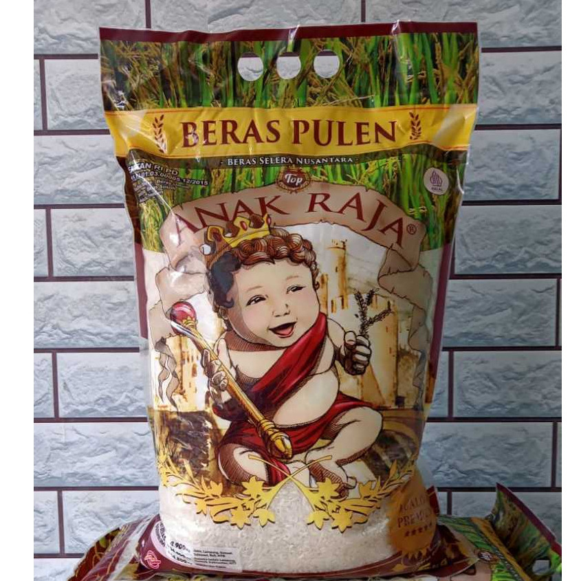 

Konter Makanan Beras Premium Anak Raja Beras Pulen Kemasan 5Kg