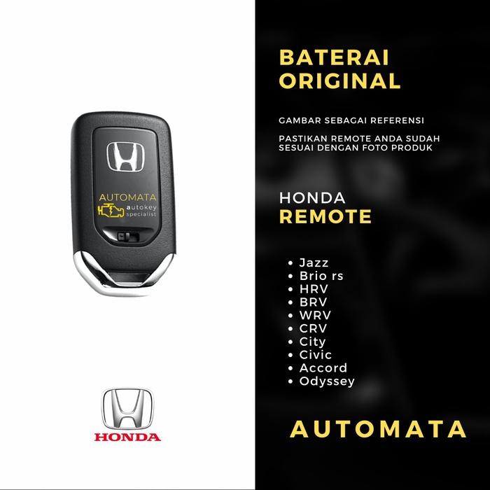 Baru.. Baterai Remote Kunci Smart Key Keyless Mobil Honda Crv Turbo Original
