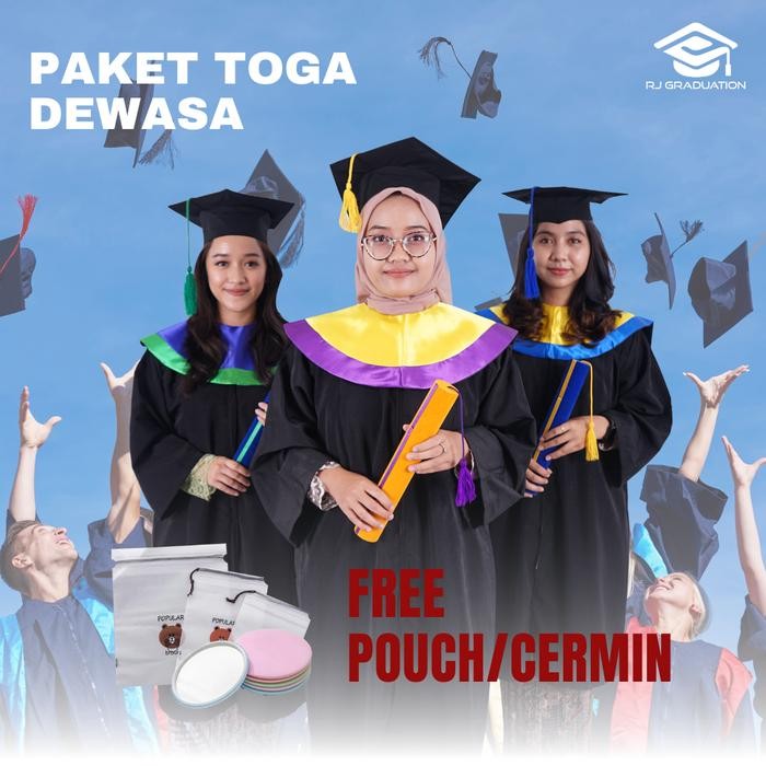 PAKET HEMAT TOGA WISUDA / ATRIBUT TOGA WISUDA/PERLENGKAPAN TOGA WISUDA