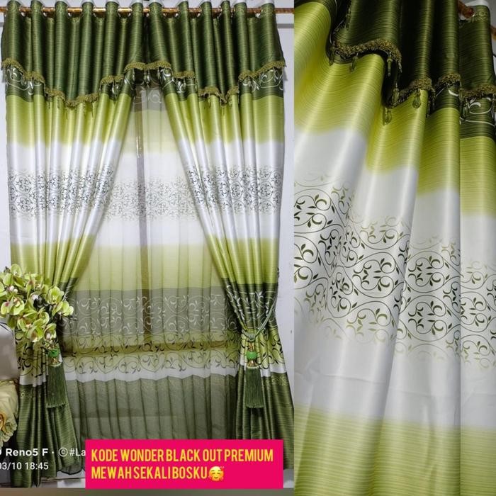 gorden pintu dan Jendela 12 Ring poni gabung pakai renda