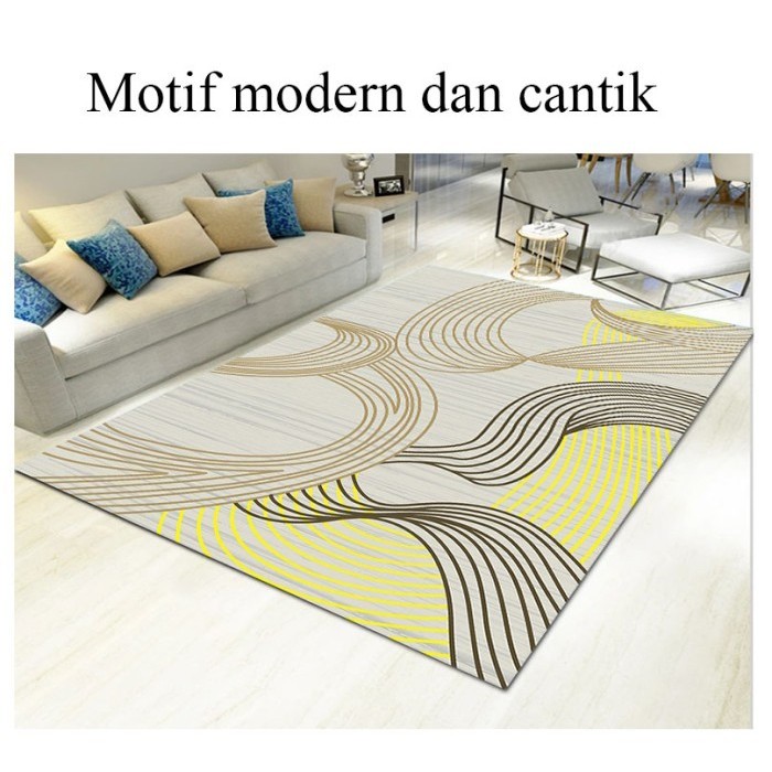 Karpet Ruang Tamu Anti Slip Lembut dan Motif