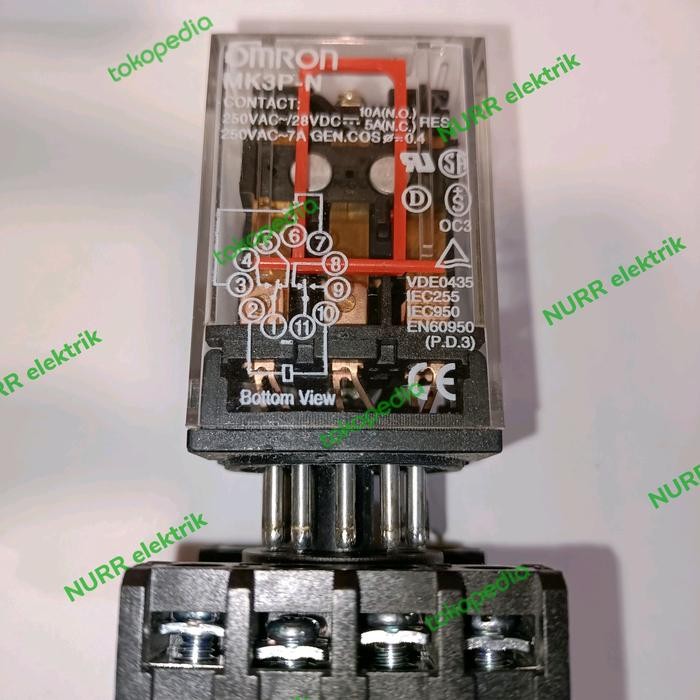 Paling Murah. Relay Mk3P 220Vac+Socket Omron