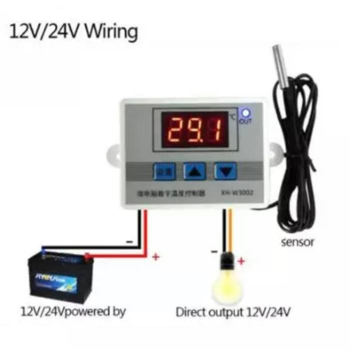 Langsung Gas. Xh-W3002 Xh-3002 Ac 12V 120W Digital Temperature Controller Thermostat