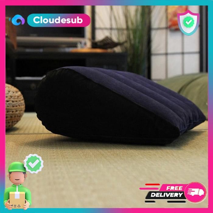 Bantal Bentuk Segitiga Tidur Olahraga Tiup Pompa Waterproof Serbaguna