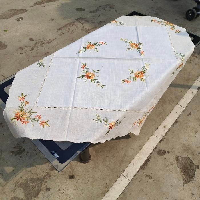 TAPLAK MEJA TAMU SEGI EMPAT/MEJA OSHIN/MEJA COFFE KATUN BORDIR