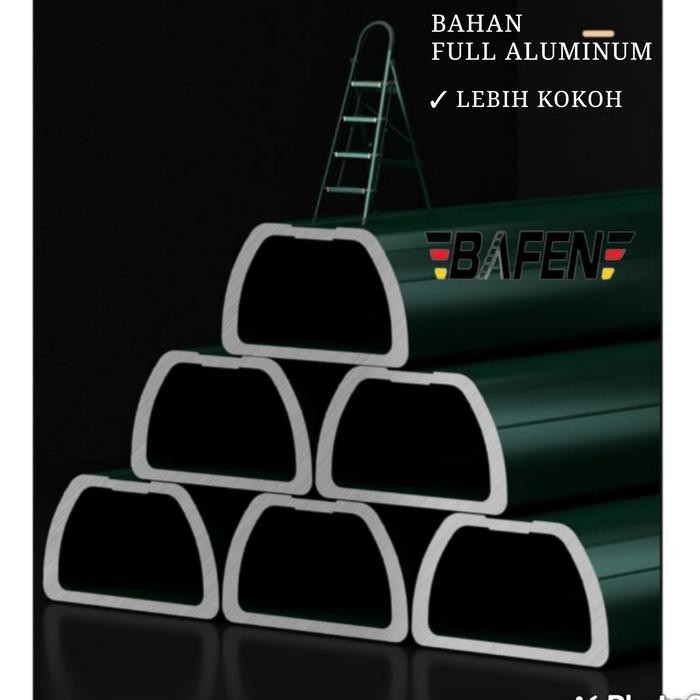 Original.. Bafen Tangga Rumah Lipat 3/4/5/6 Step Tangga Lipat Full Aluminium