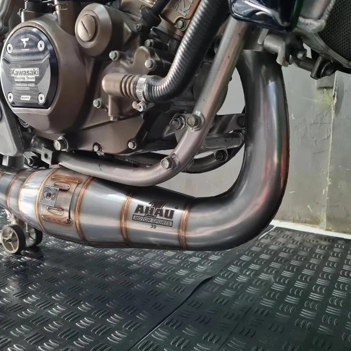 KNALPOT AHAU NINJA R&RR PERUT 39 L COBRA LEHER PRES STAINLES ORIGINAL TERLARIS