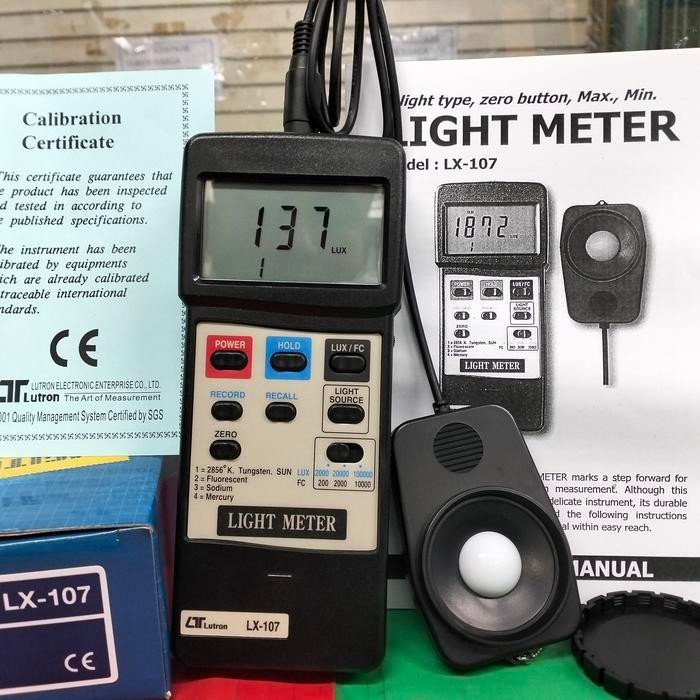 LUTRON LX-107 DIGITAL LUX METER SD 100.000 LUX TERMURAH