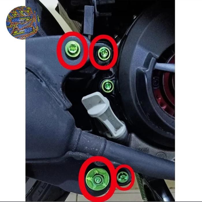 BAUT TITANIUM BRACKET BREKET KNALPOT MIO LAMA SPORTY SMILE SOUL FINO