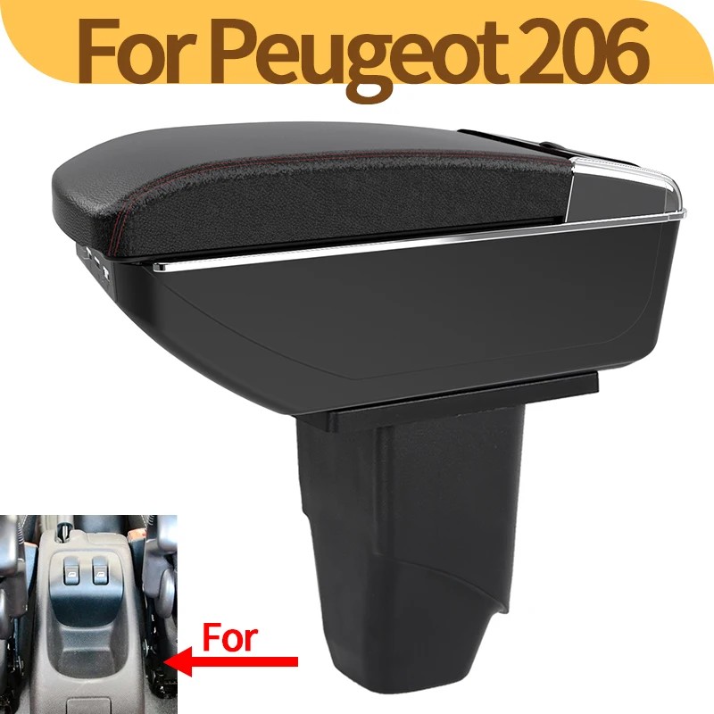 For PEUGEOT 206 Armrest For PEUGEOT 206 Car Armrest box Retrofit parts Storage box car accessories I