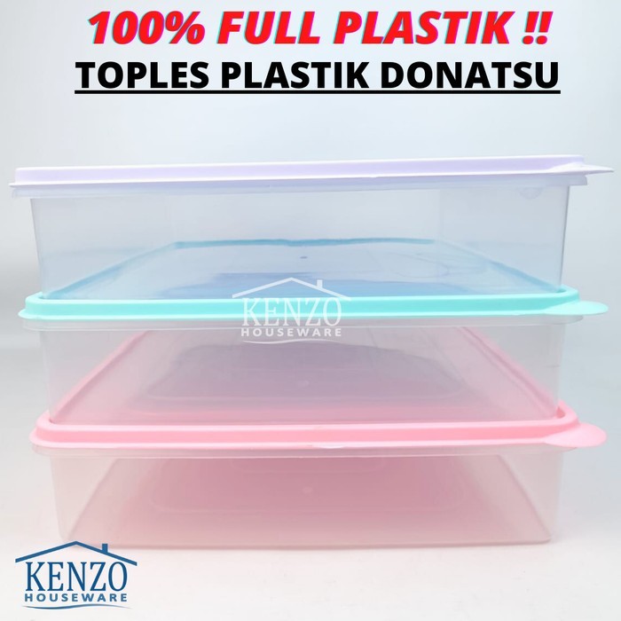 (Allthebest) Toples Wadah Tempat Donat Plastik Kue Donat Serbaguna SHINPO JUMBO