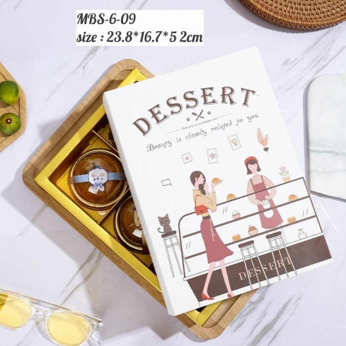 (Allthebest) KOTAK KUE MOONCAKE SEKAT 6 BOX KUE BULAN SEKAT 6 MBS-6-09 DESSERT